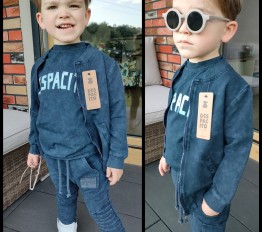 Bluza Despacito dekatyzowana Classic bez kaptura jeans
