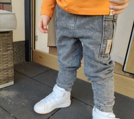 Tuss Spodnie Jeans cargo szare slim