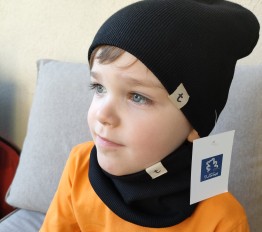 Czapka + komin TUSS czarny
