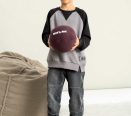 MashMnie Reform Drop 3 Bluza Reglan Czarno Szara